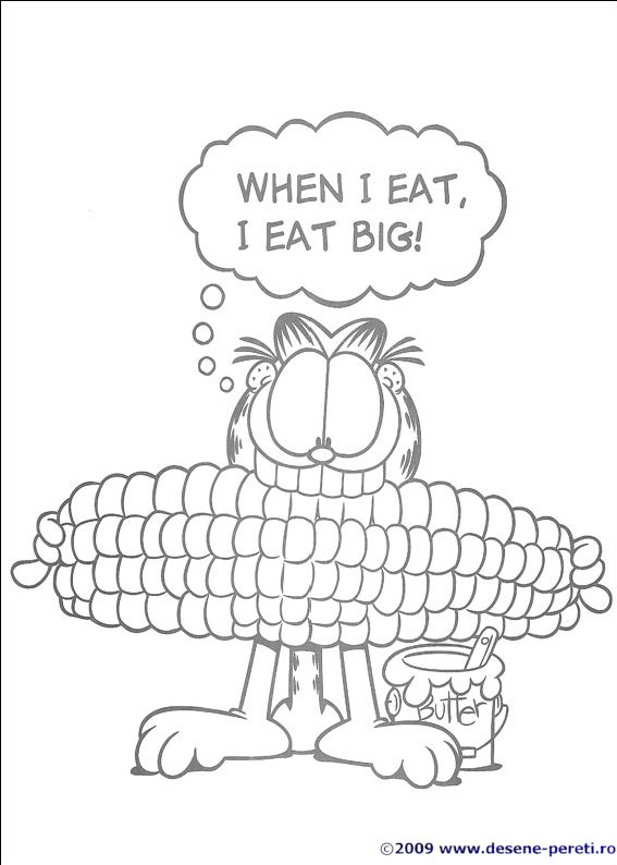 garfield desene colorat
